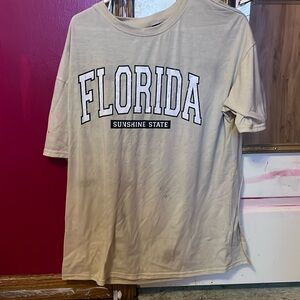 tan graphic tee